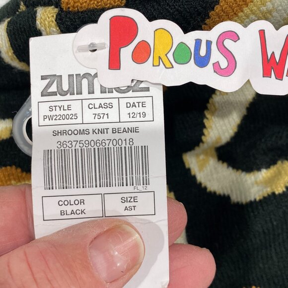 Zumiez Black and Brown Mushroom Beanie - Picture 4 of 5